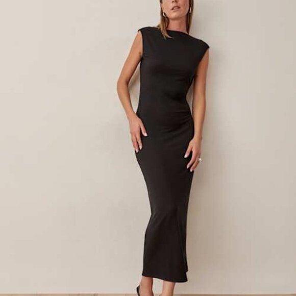 Reformation Nili Knit Dress in Black Size Small - Picture 1 of 5